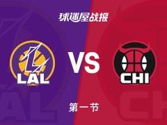 湖人vs公牛，首节战罢湖人35-31领先，东契奇斩获14分