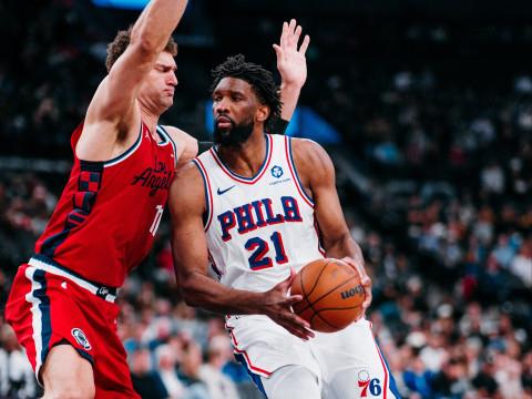 NBA常规赛录像回放完整版，76人vs快船全场回放，莱昂纳德独木难支