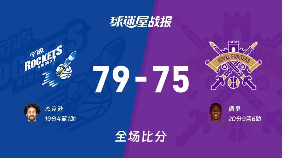 CBA宁波vs北控战报：79-75，杰克逊19 4 1