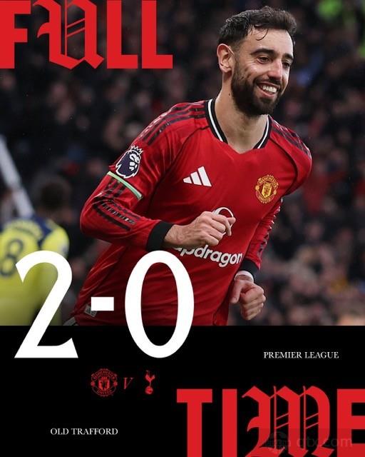 曼联2-0热刺