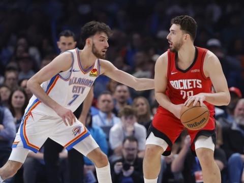 NBA常规赛完整版录像回放，火箭vs雷霆全场回放，伊森爆发砍下26分8板3抢断