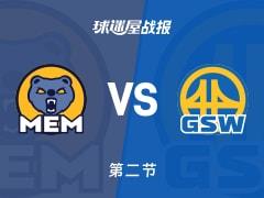 灰熊vs勇士，半场结束灰熊65-57领先，杰罗姆斩获14分