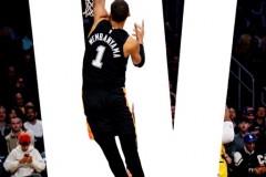 NBA常规赛，湖人主场108-136不敌马刺，詹姆斯东契奇缺阵，文班贡献40分12板