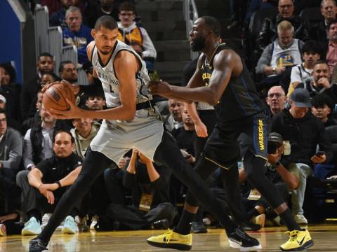 2024年2月12日 NBA常规赛马刺vs勇士全场录像回放，格林17分12篮板8助攻力不从心