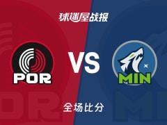 NBA常规赛，森林狼133-109大胜开拓者，兰德尔砍下41分7板2助