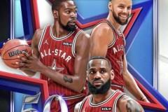 NBA官推发布海报致敬詹杜库，三人共计50次全明星入选
