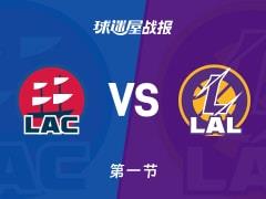 NBA常规赛，第一节结束湖人41-29领先快船，东契奇数据17分2篮板4助攻
