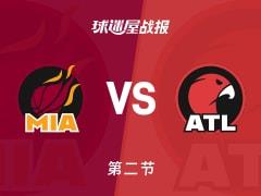 热火57-51老鹰，半场结束，希罗砍下16分