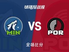 NBA常规赛，爱德华兹34分4篮板4助攻，森林狼124-121险胜开拓者