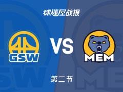 勇士对战灰熊，半场战罢勇士74-53领先，G.G.杰克逊贡献14分