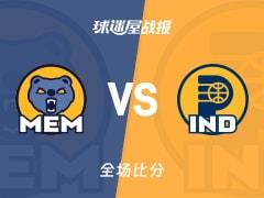NBA灰熊125-106战胜步行者，亨德里克斯贡献19分5篮板