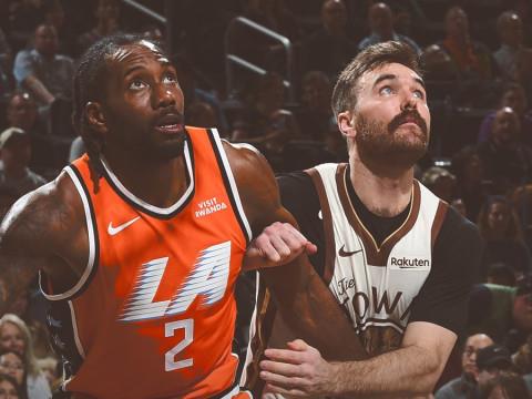 NBA常规赛录像回放完整版，快船vs勇士全场回放，小卡23分8篮板里程碑之夜