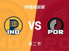 NBA常规赛，半场结束，开拓者69-52领先步行者，亨德森贡献19分3篮板5助攻