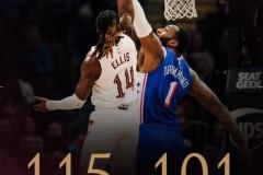 NBA常规赛，骑士主场115-101战胜76人，哈登达成29000分里程碑