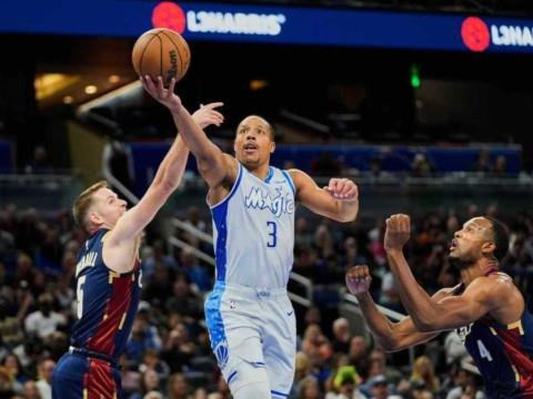 3月12日NBA常规赛，骑士对阵魔术全场录像回放，贝恩35分关键三分
