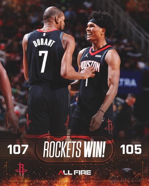 火箭主场107-105险胜鹈鹕