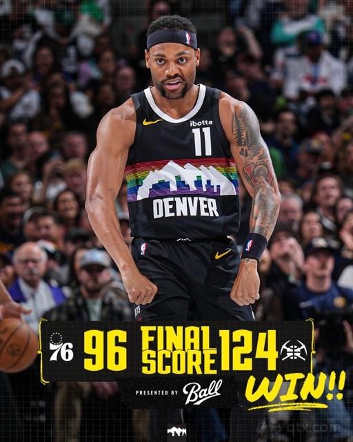 掘金主场124-96大胜76人