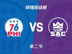 NBA常规赛，半场结束76人71-62领先国王，格莱姆斯贡献20分3篮板4助攻