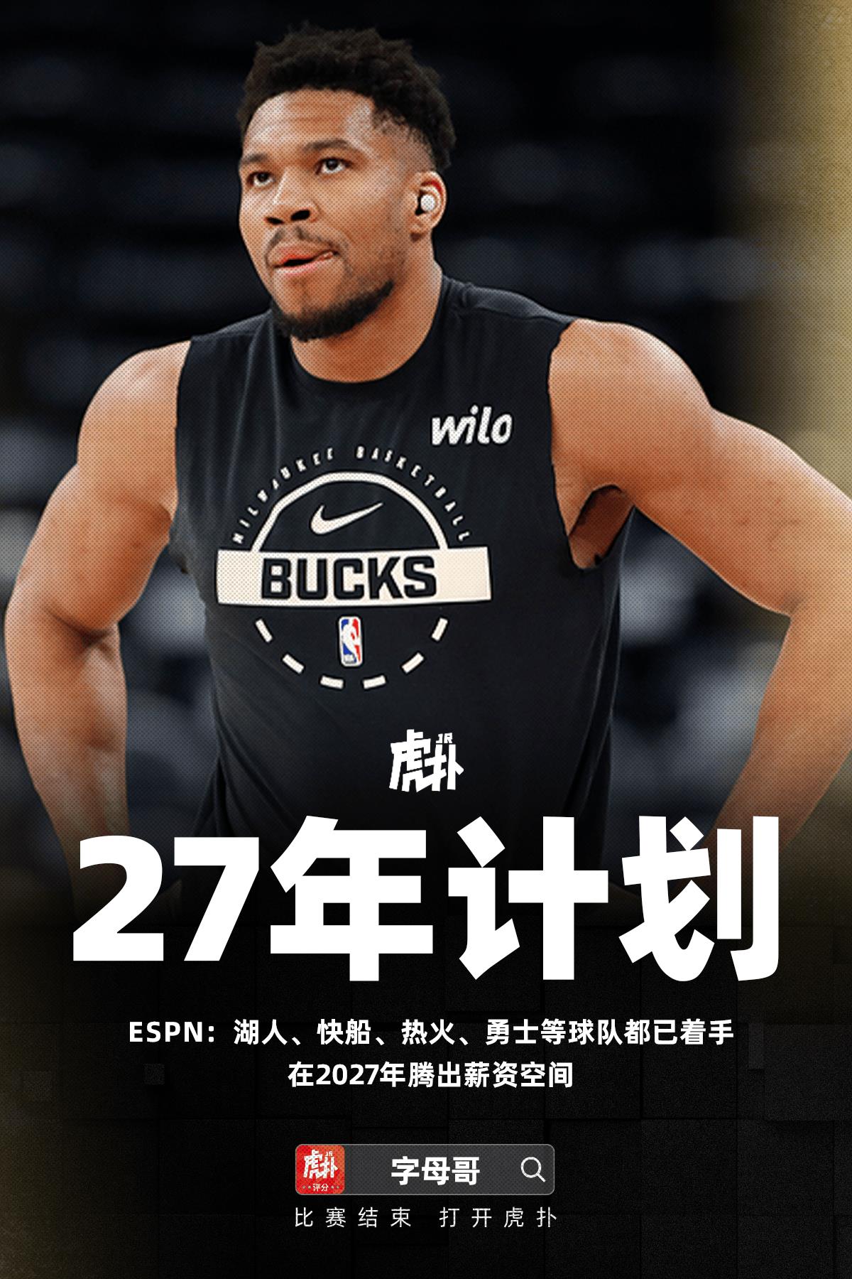 ESPN报道，湖人、快船、热火和勇士等球队已开始为2027年薪资空间做准备