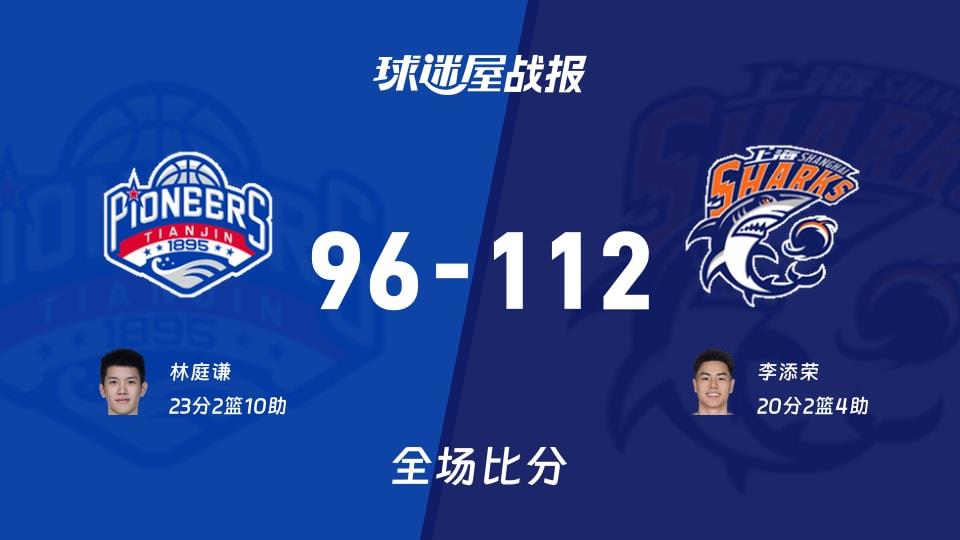 CBA常规赛:上海以112-96战胜天津,李添荣20 2 4