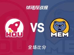 NBA常规赛，杜兰特25分10助攻6篮板，火箭119-109击败灰熊