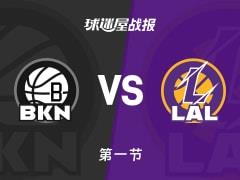 NBA常规赛，首节结束湖人35-30领先篮网，东契奇数据14分3助攻1篮板