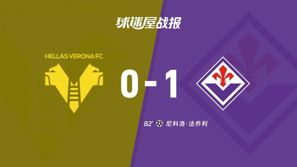 【意甲联赛第31轮】维罗纳vs佛罗伦萨比赛结果:维罗纳(0-1)佛罗伦萨比分战报(2026年04月05日)